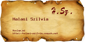 Halasi Szilvia névjegykártya