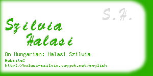 szilvia halasi business card